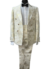 Biarelli Cream Flora Print Suit