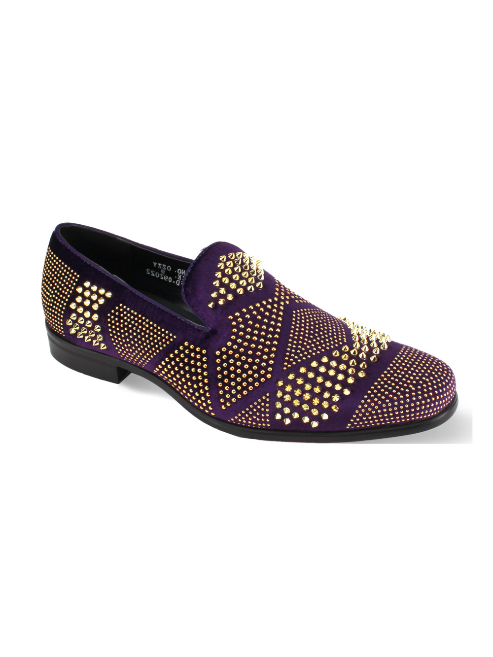 After Midnight Purple & Gold Velvet Formal Loafer