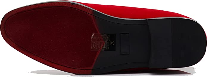 St. Patrick Red & Gold Velvet Bow Sparko Loafer