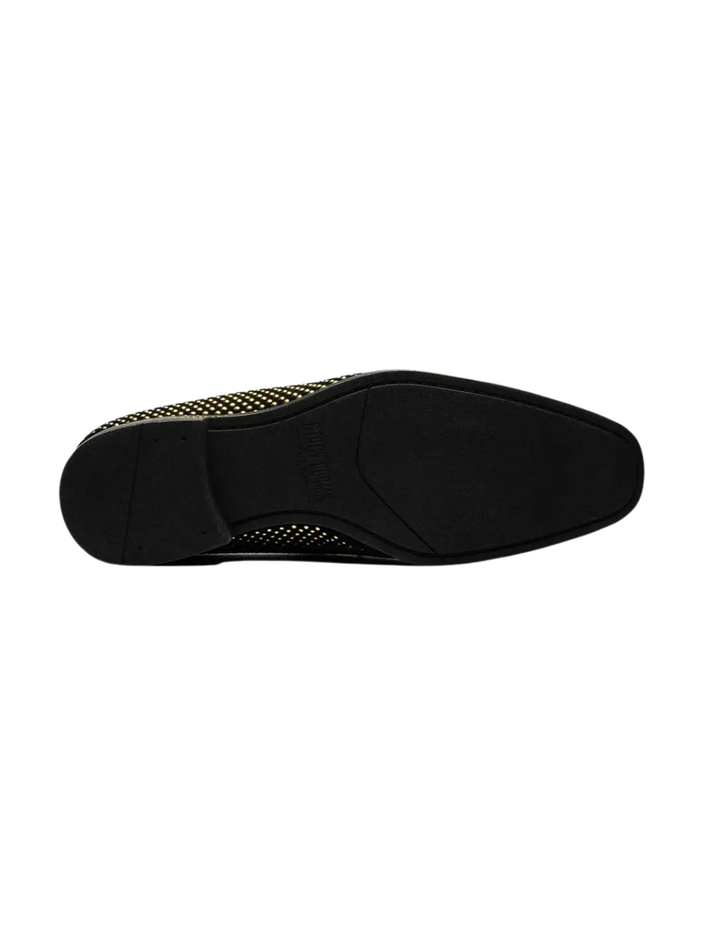 Stacy Adams Black & Gold Swagger Studded Slip On Loafer