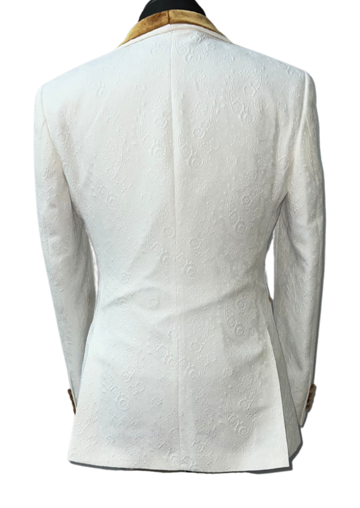Quesste Off-White & Gold Turkish Suit