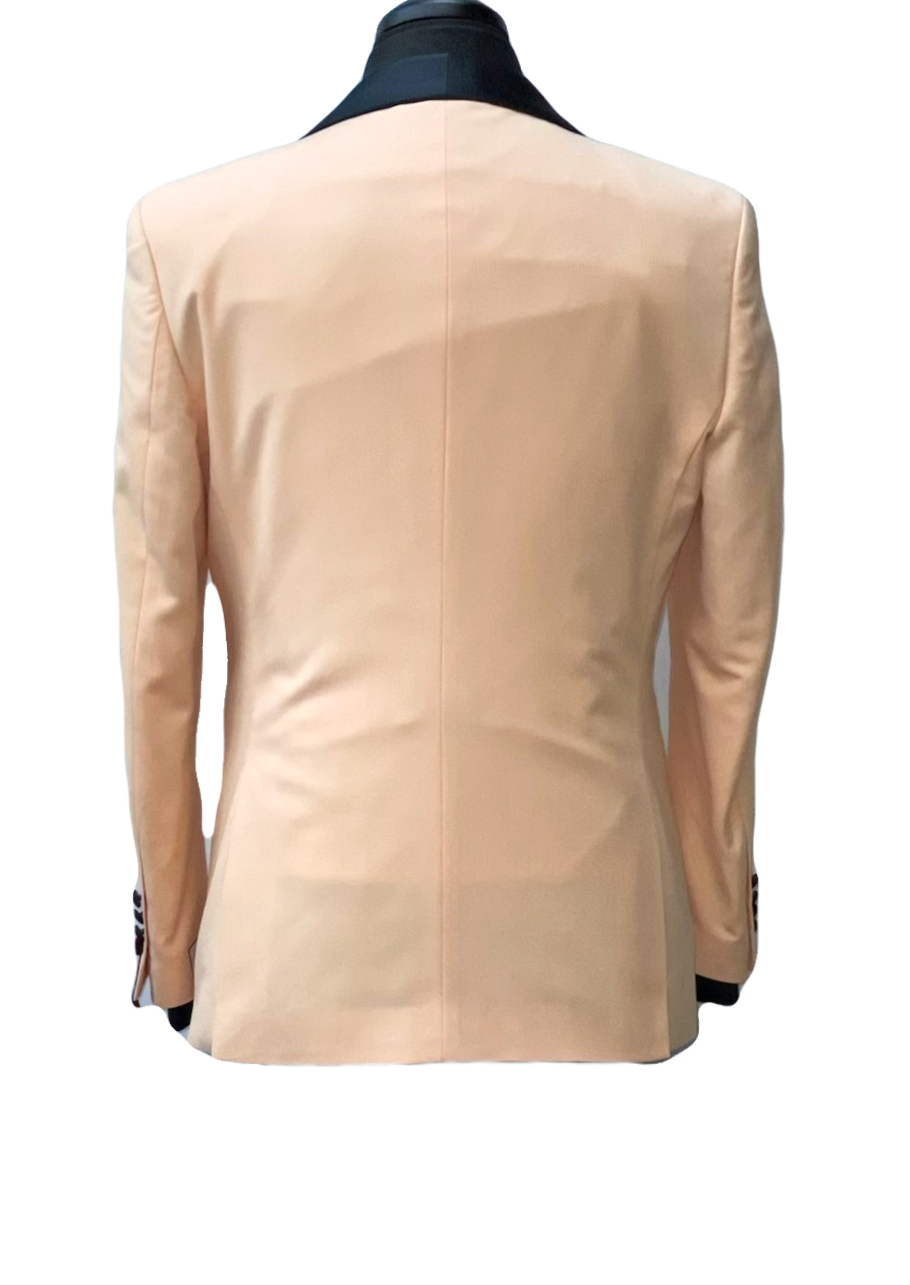 Imani Uomo Peach & Black Contrasting Suit