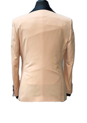 Imani Uomo Peach & Black Contrasting Suit