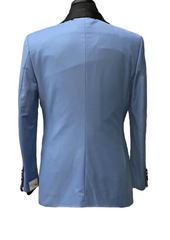 Imani Uomo Blue & Black Contrasting Suit