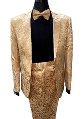 Blu Martini Paisley Glitter Gold Suit