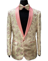 Tazzio Rose Shiny floral Print Design Blazer