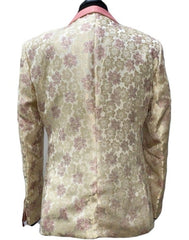 Tazzio Rose Shiny floral Print Design Blazer