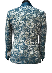 Kent & Park 3-Piece Teal Tuxedo Style Suit