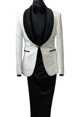 Quesste White & Black Turkish Suit