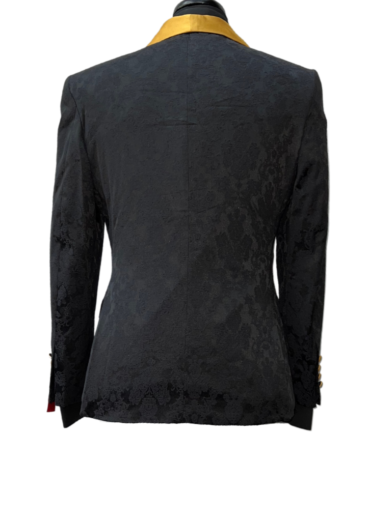 Tazzio Black Damask Pattern Suit