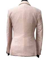 Tazzio Blush Floral Embossed Pattern Suit