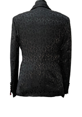 Tazzio Black Paisley Pattern Suit