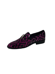After Midnight Black and Fuchsia Sequin Formal Loafer
