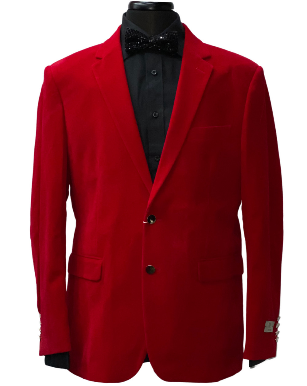 Kent & Park Red Velvet Single Breasted Blazer
