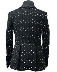 Barabas men's dinner rhinestone slim fit black blazer