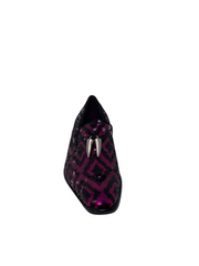 After Midnight Black and Fuchsia Sequin Formal Loafer