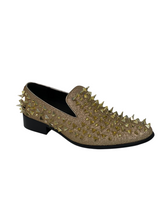Bolano Gold Glitter & Spike Formal Loafer