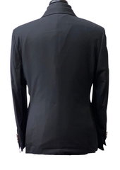 Tazzio Double Breasted Black & Gold Button Suit
