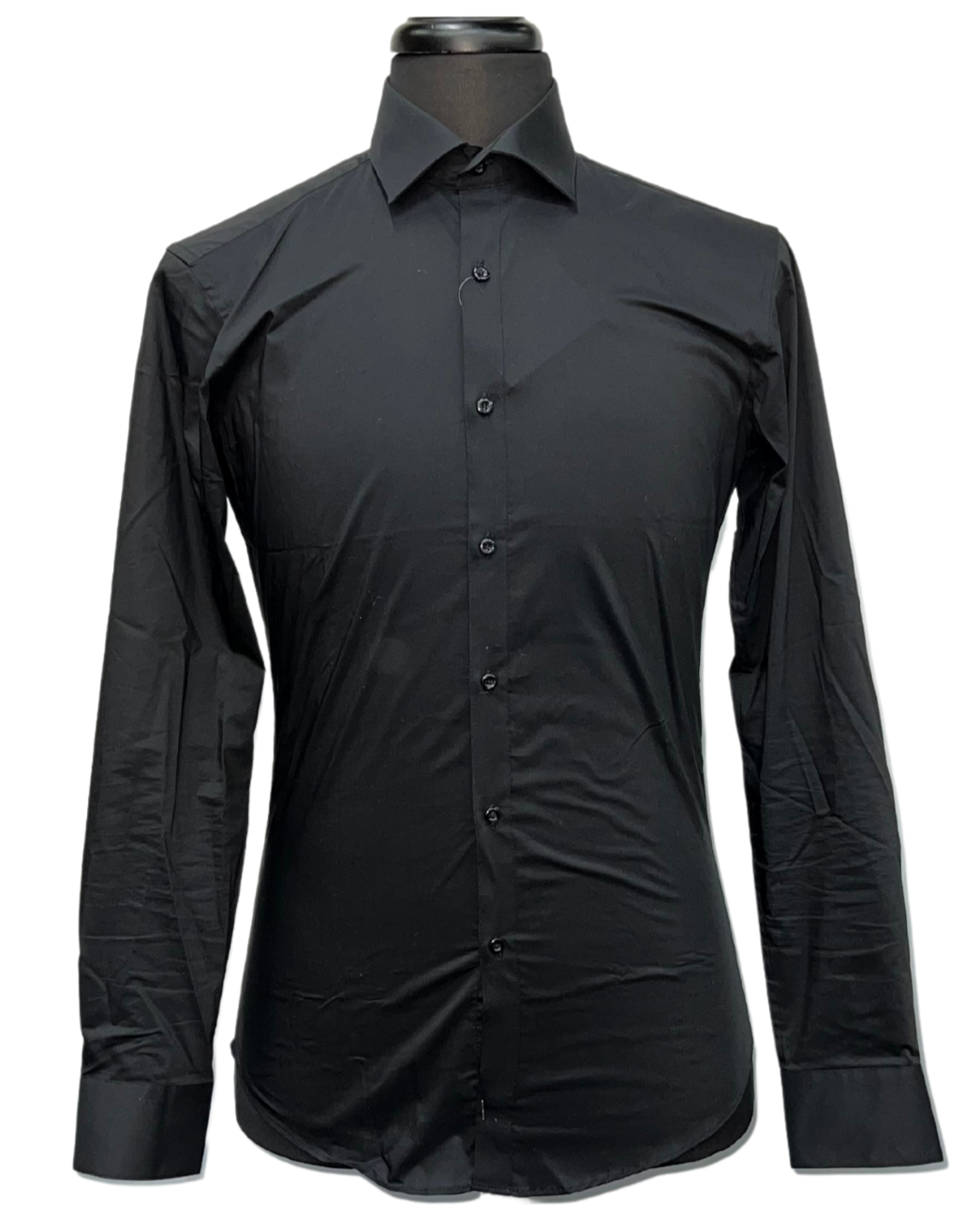 Black Slim Fit Dress Shirt