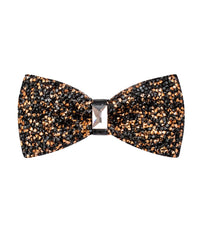 Black & Bronze Studded Bow Tie