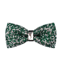 Hunter Green & Silver Studded Bow Tie