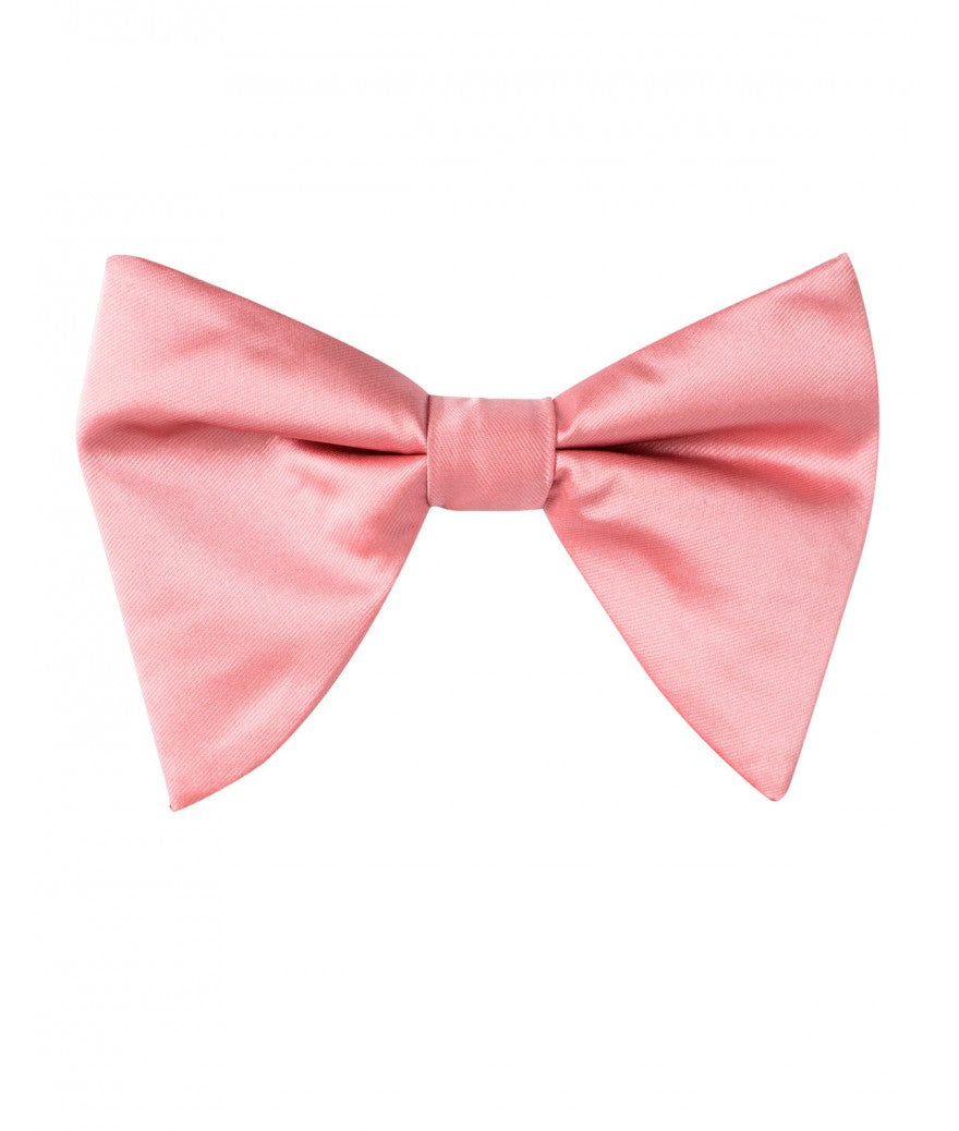Dusty Rose Satin Long Bow-Tie & Pocket Square