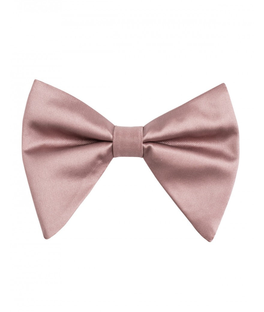 Mauve Satin Long Bow-Tie & Pocket Square