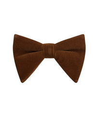 Chocolate Brown Velvet Long Bow Tie & Pocket Square