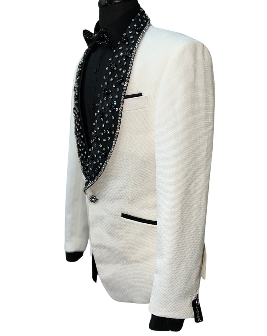 Barabas 2EBL7-W Black & White Blazer