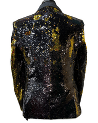 Pronti Black & Gold Reversible Sequin Formal Blazer