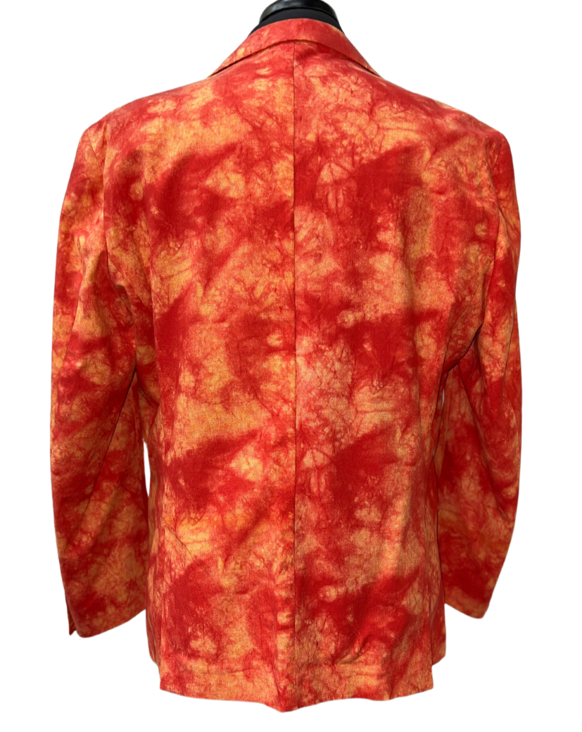 Cigar Orange Sunset Tie-Dye Blazer