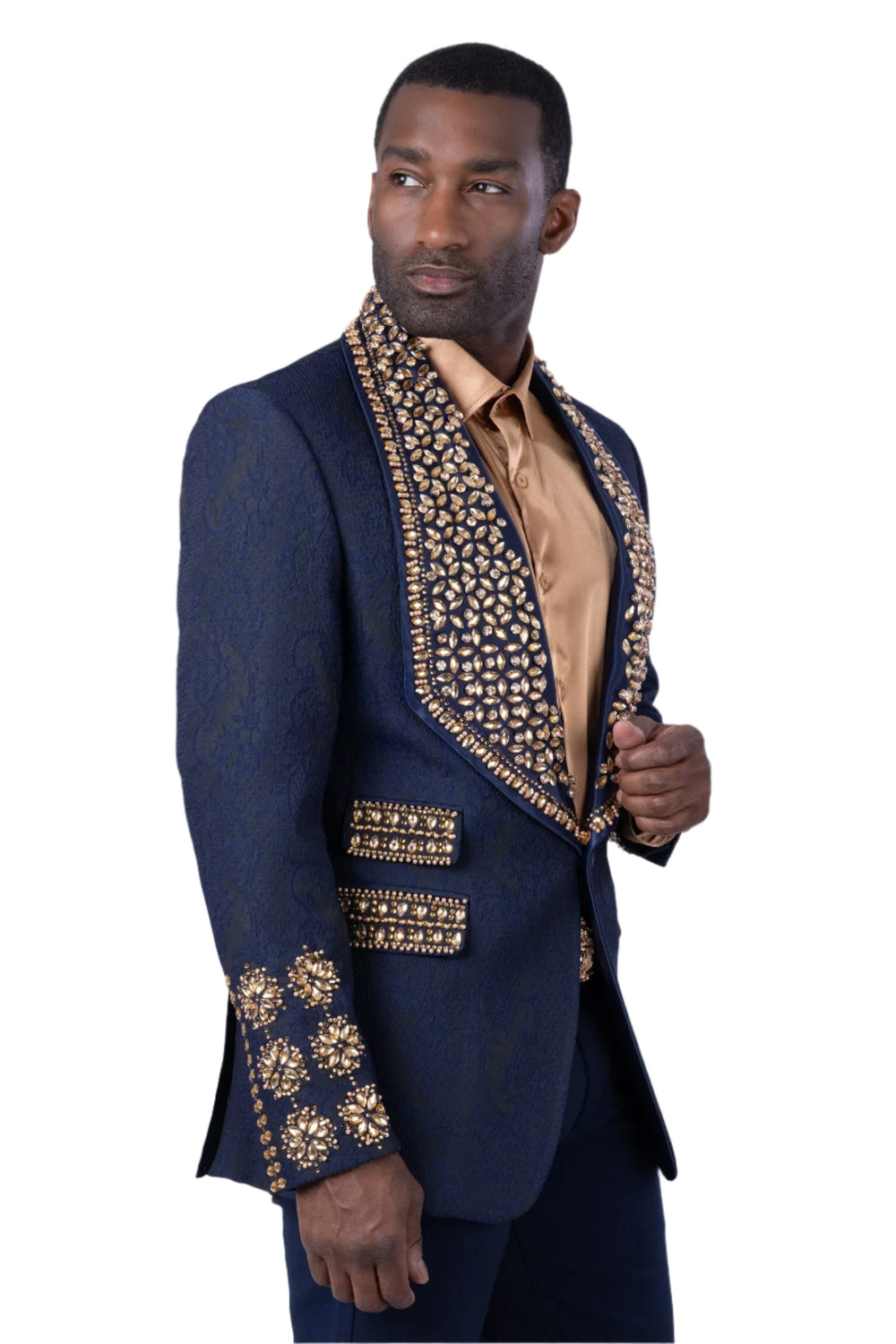 Barabas 3EBL14-NG Navy & Gold Blazer