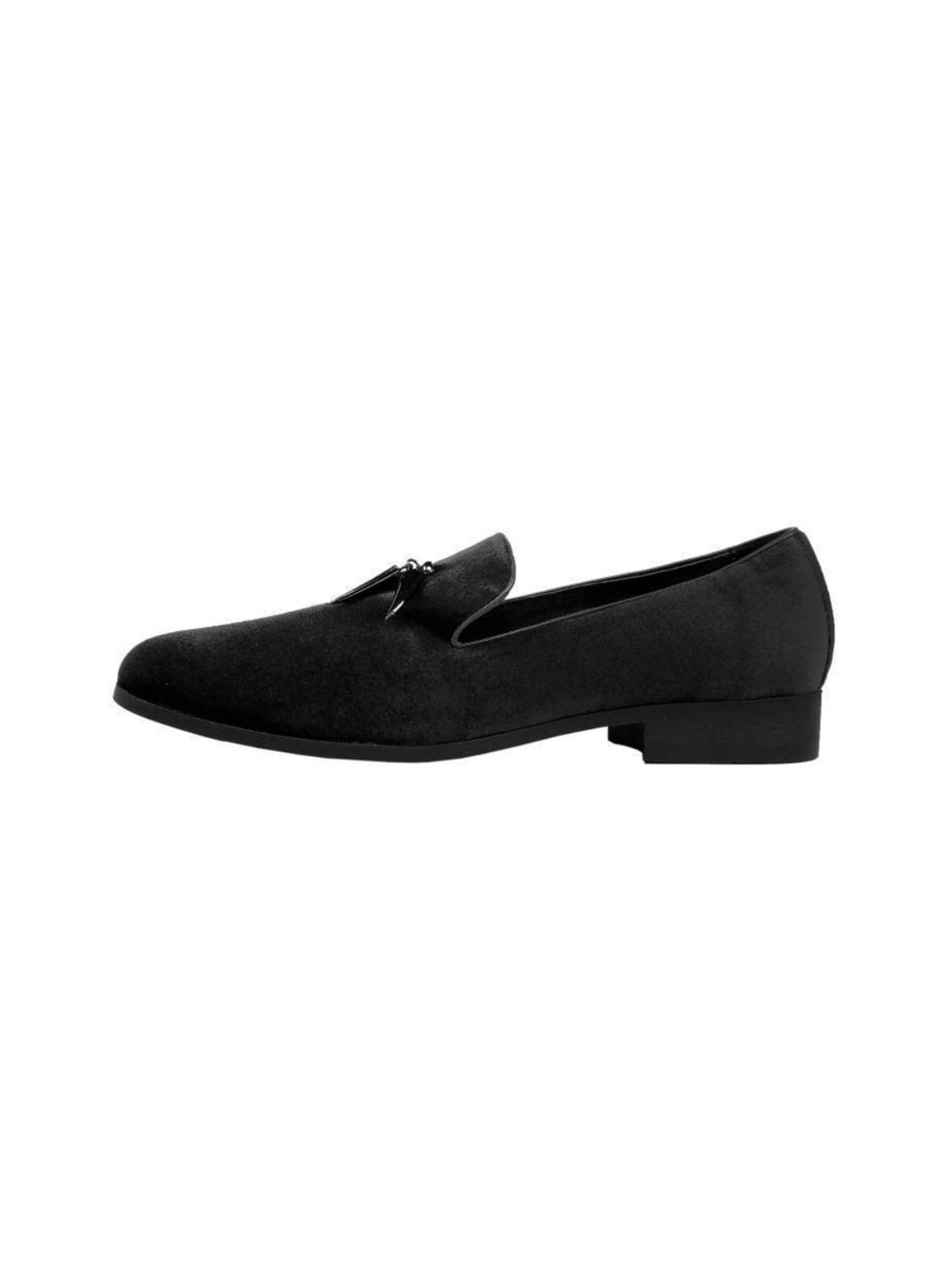 Amali Formal Black Velvet Loafer