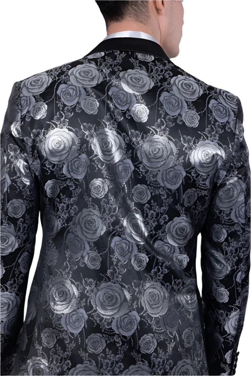 Barabas 5BL02 Black & Silver Suit