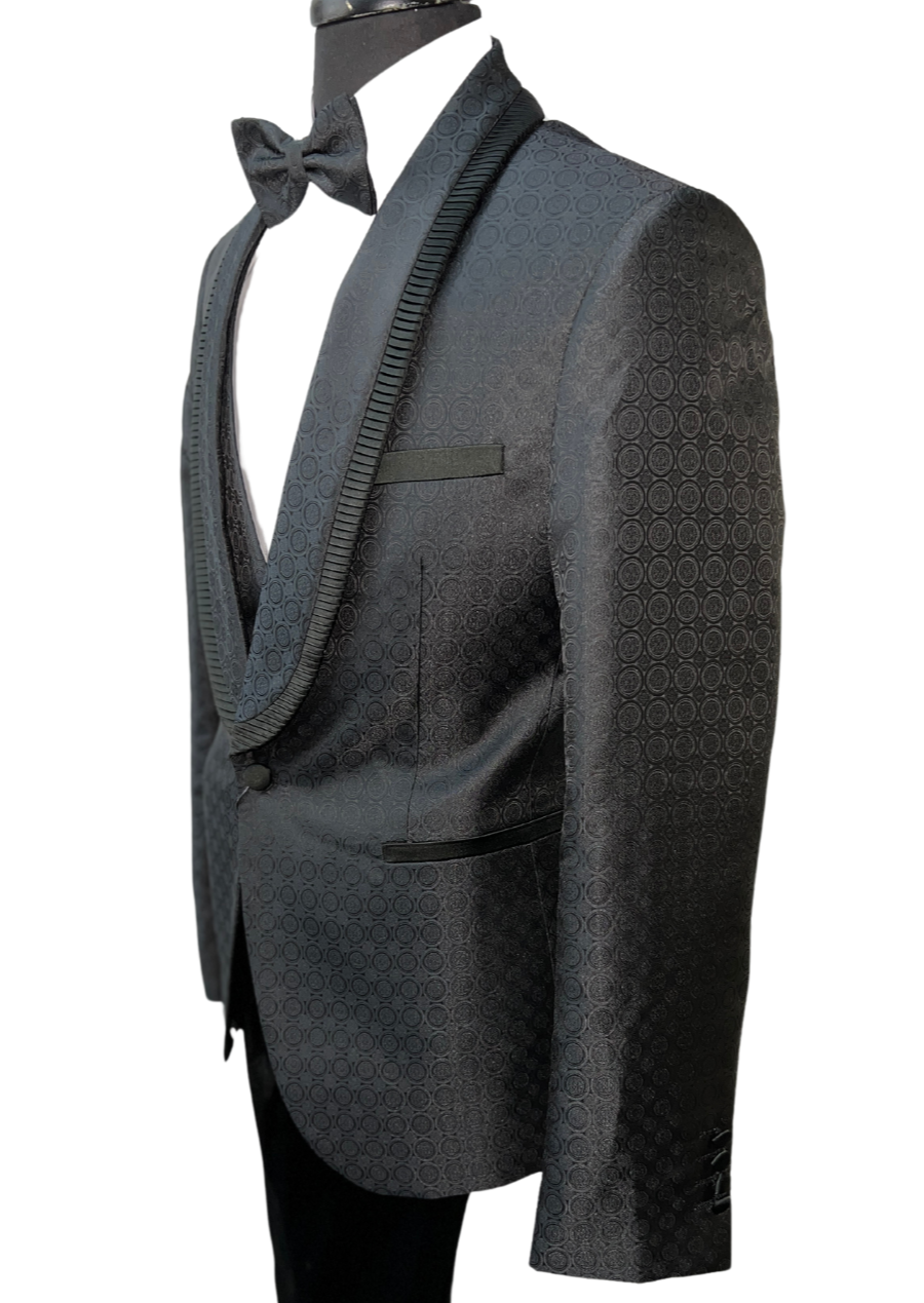 Giovanni Testi Circle pattern tone on tone 3-Piece Suit