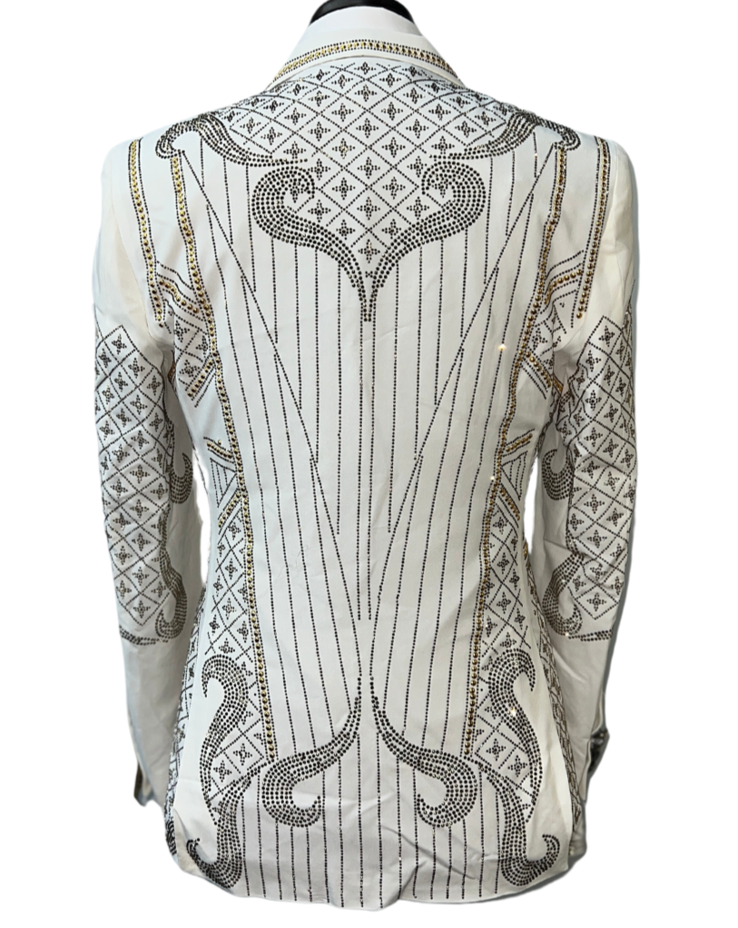 Barocco Off-White Embellished Blazer