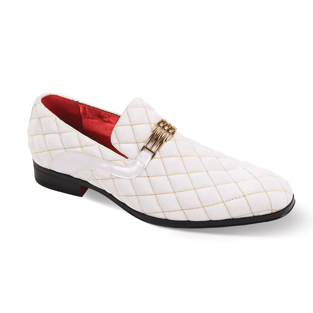 After Midnight 7045 White & Gold Loafer