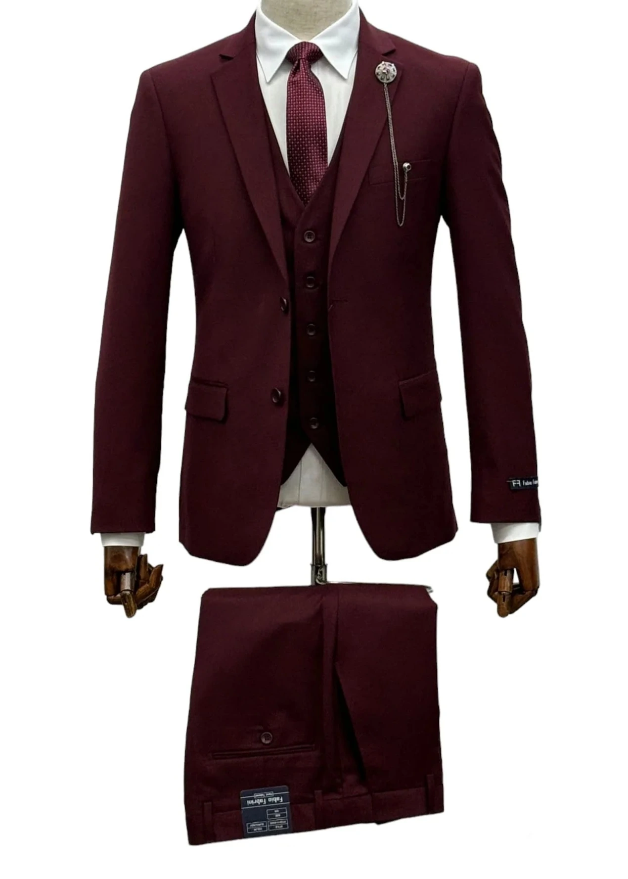 Fabio Fabrini 4030S Burgundy Suit