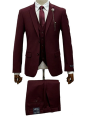 Fabio Fabrini 4030S Burgundy Suit