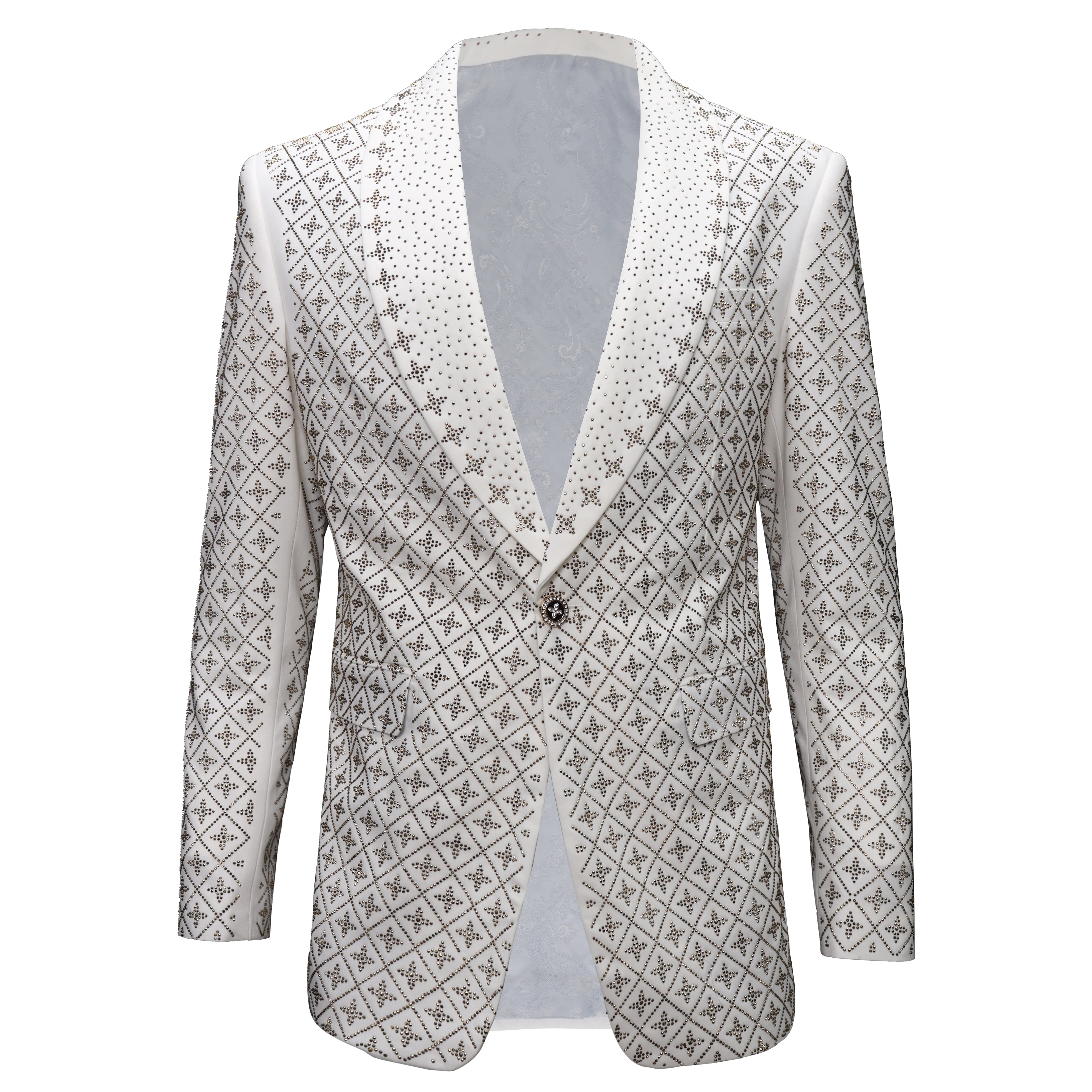 Barocco SB457 White & Gold Blazer