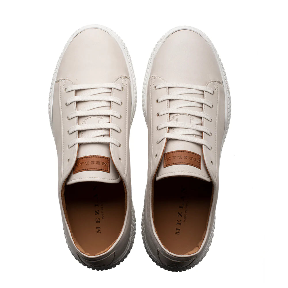 Mezlan Leather Scallop Sole Sneaker
