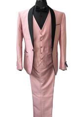 Retro Paris Pink & Black 3-Piece Suit