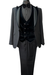 Quesste Black 4-Piece Turkish Suit