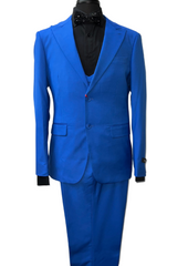 Tazzio Royal Blue Double Breasted 3-Piece Suit