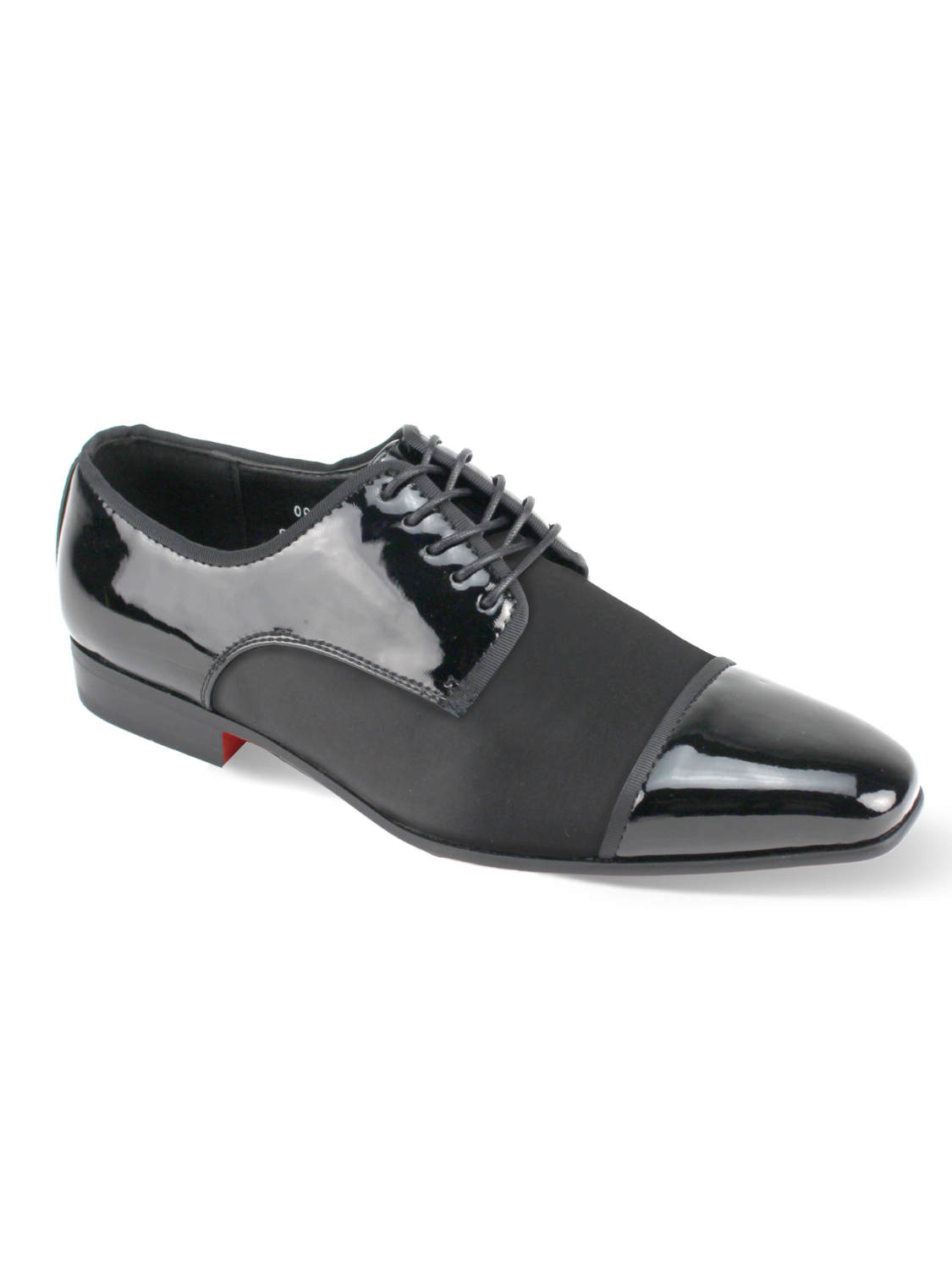 After Midnight Black patent leather and fabric formal loafer