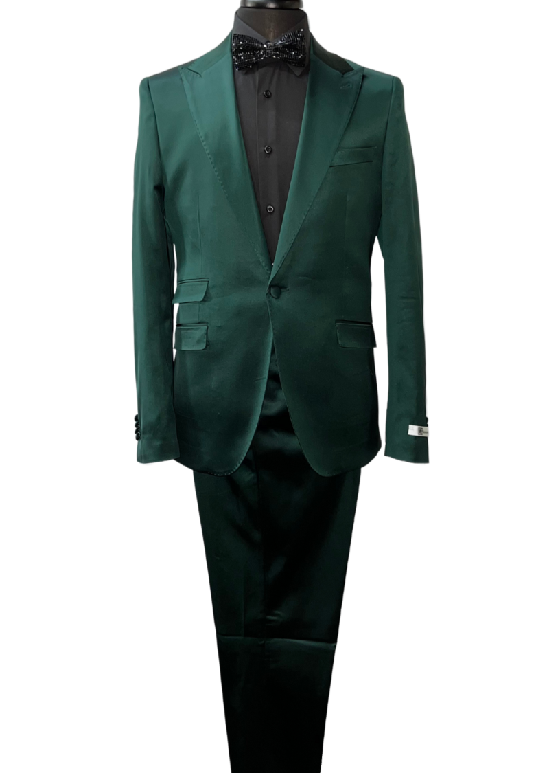 Giovanni Testi Green Satin Suit 