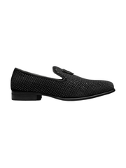 Stacy Adams Black Swagger Studded Slip On