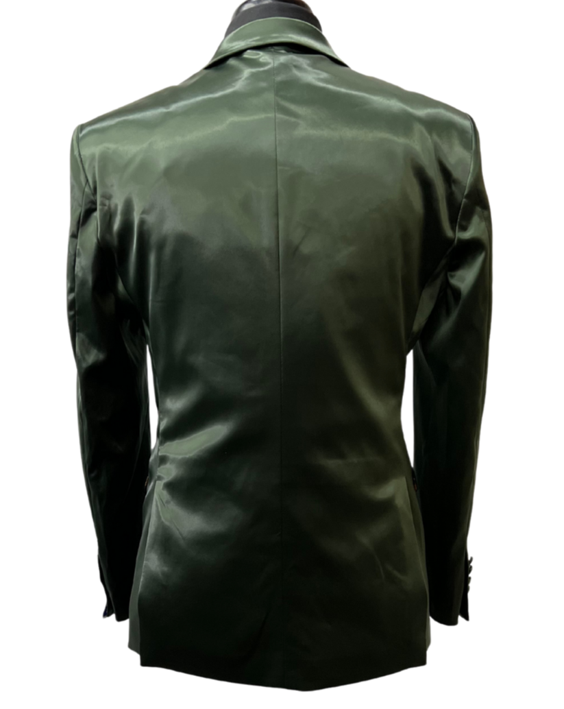 Barabas Forest Green Satin Formal Suit