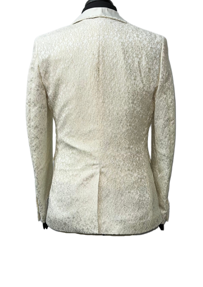 Giovanni Testi Satin Floral Pattern 3-Piece Suit