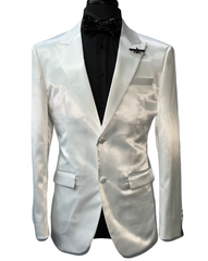 Barabas White Satin Formal Suit